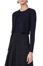 Women's Akris Punto Dot Knit Bolero - Blue