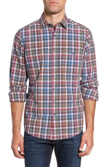 Men's Rodd & Gunn Brookview Sports Fit Plaid Sport Shirt - Blue
