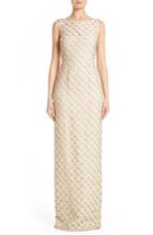 Women's Carmen Marc Valvo Couture Circle Applique Sleeveless Column Gown