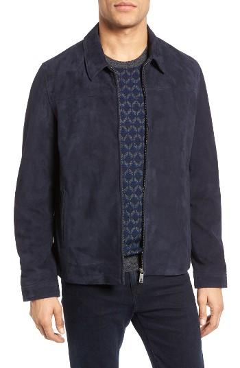 Men's Ted Baker London Lazer Collared Suede Jacket