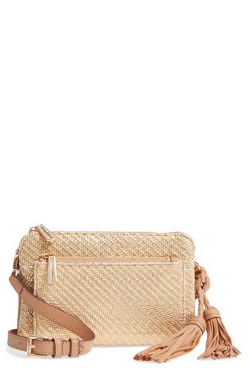 Tommy Bahama Grenadine Woven Faux Leather Crossbody Clutch - Metallic