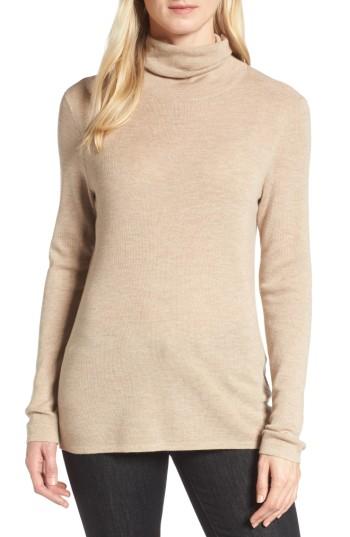 Women's Eileen Fisher The Fisher Project Ultrafine Merino Turtleneck Sweater, Size - Beige