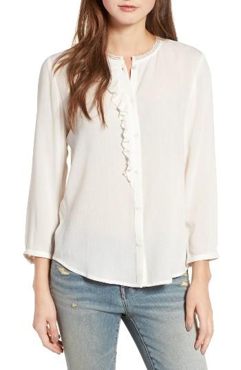 Women's Hinge Ruffle Top, Size - Ivory