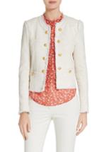 Women's Veronica Beard Betsy Lace Back Tweed Jacket