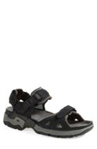 Men's Allrounder By Mephisto 'alligator' Sandal - Black