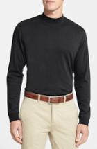 Men's Cutter & Buck 'belfair' Long Sleeve Mock Neck Pima Cotton T-shirt, Size - White