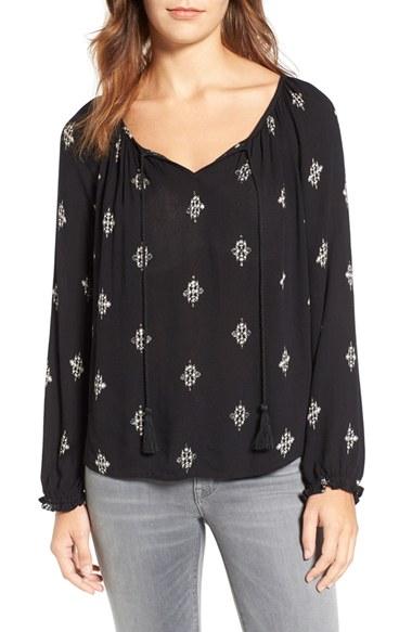 Women's Velvet By Graham & Spencer Embroidered Blouse