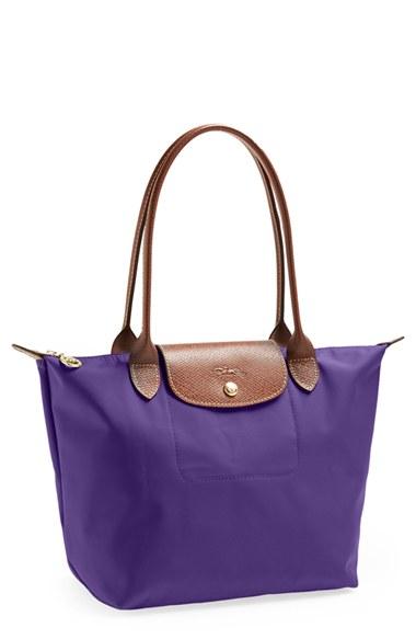 Longchamp 'small Le Pliage' Shoulder Tote - Purple