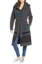 Women's James Perse Belted Blanket Stripe Coat