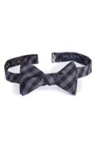 Men's Ted Baker London Check Silk & Wool Bow Tie, Size - Black