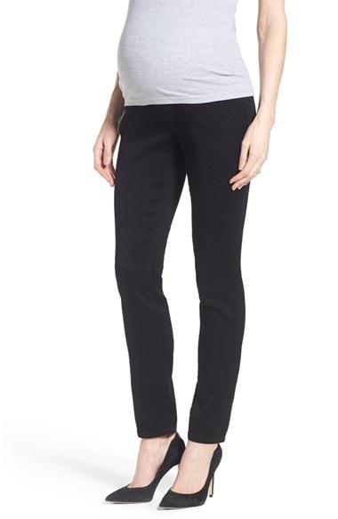 Women's 1822 Denim 'butter' Maternity Skinny Jeans - Black
