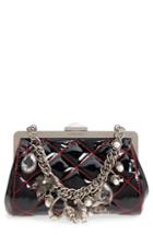Alexander Mcqueen Quilted Patent Leather Frame Clutch -