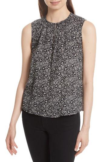 Women's Rebecca Taylor Sweet Briar Silk Top - Black