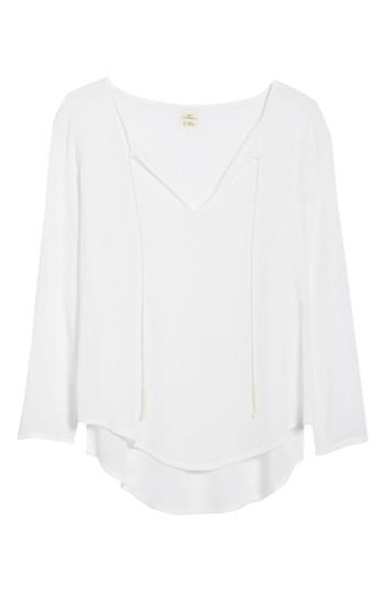 Women's O'neill Houston Woven Tie Waist Top - White
