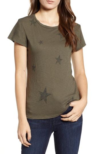 Women's Sundry Stars Boyfriend Tee - Green