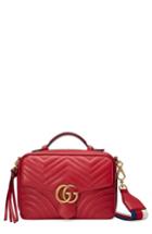 Gucci Small Gg Marmont 2.0 Matelasse Leather Camera Bag With Webbed Strap -
