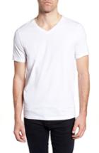 Men's Boss Dandre Slim Fit V-neck T-shirt - White