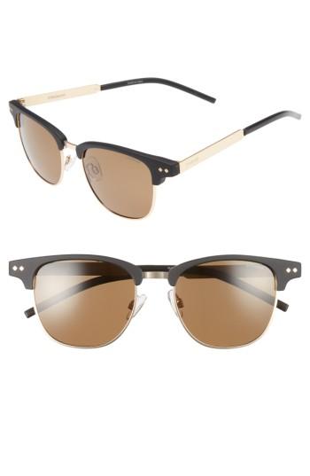 Women's Polaroid 51mm Polarized Cat Eye Sunglasses - Matte Black/ Gold