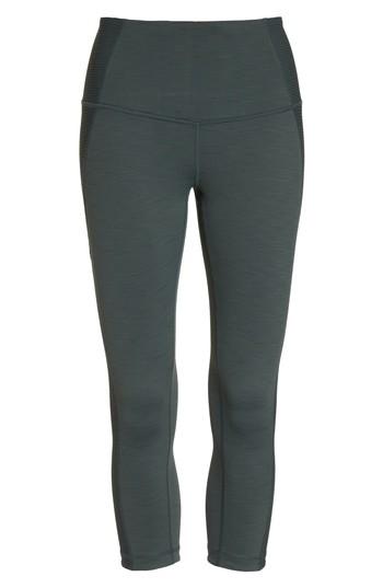 Women's Zella Sporty Splice High Waist Crop Leggings - Grey