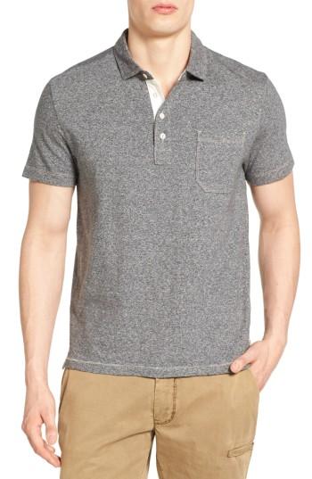 Men's Jeremiah Dixon Twist Yarn Jersey Polo, Size - Black