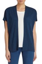 Women's Lafayette 148 New York Pleated Sweater Vest, Size - Blue