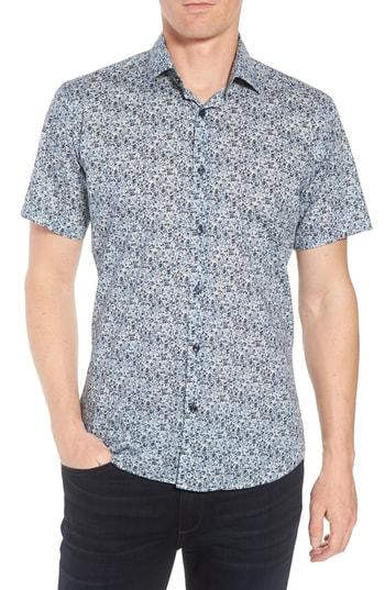 Men's Jared Lang Speckle Print Sport Shirt - Blue
