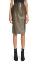Women's Altuzarra Leather Pencil Skirt Us / 36 Fr - Green