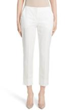 Women's Armani Collezioni Stretch Cotton Ankle Pants Us / 48 It - White