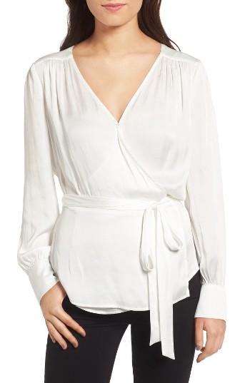 Women's Chelsea28 Satin Wrap Blouse - White