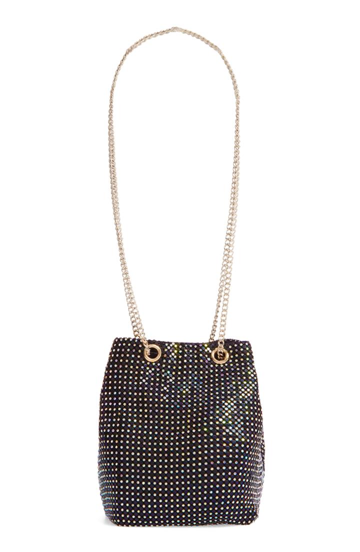 Nordstrom Disco Crystal Mesh Pouchette -