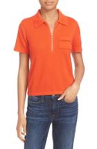 Women's Frame Knit Wool & Cashmere Polo - Red