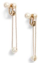 Women's Vince Camuto Imitation Pearl Clip Earrings