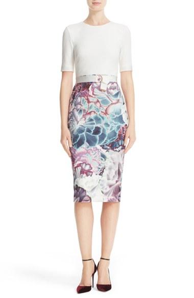 Women's Ted Baker London Illuminated Bloom Sheath Dress