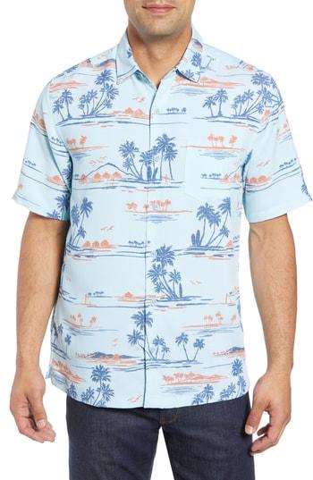 Men's Kahala Bright Sands Trim Fit Sport Shirt - Blue
