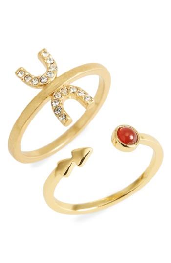 Women's Madewell Set Of 2 Stacking Rings