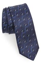 Men's Lanvin Jacquard Silk Skinny Tie, Size - Blue