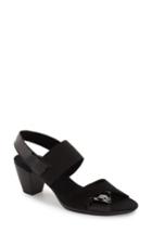 Women's Munro Darling Mixed Finish Slingback Sandal Ss - Black