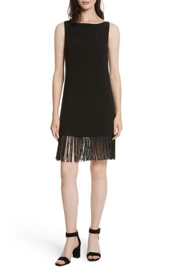 Women's Elizabeth And James Ekon Fringe Hem Dress - Black