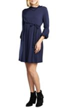 Women's Maternal America Lantern Sleeve Maternity Dress - Blue