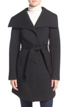 Women's Laundry By Design Belted Neoprene Wing Collar Coat