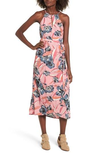 Women's Billabong Aloha Babe Print Midi Dress - Pink