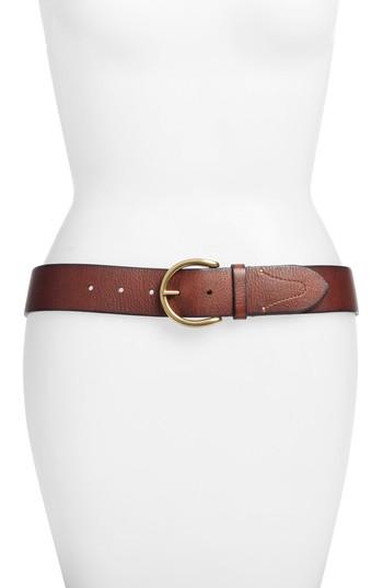 Women's Frye Campus Leather Belt - Brown