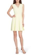 Women's Tahari Scallop Fit & Flare Dress - Yellow