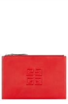 Givenchy Embossed Logo Lambskin Leather Pouch -