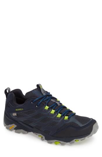 Men's Merrell Moab Fst Waterproof Hiking Shoe .5 M - Blue