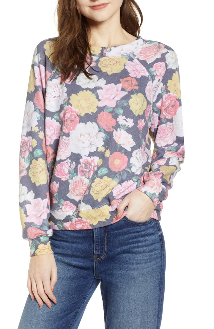 Women's Wildfox Queens Garden Sommers Sweatshirt - Black