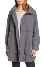 Women's Eileen Fisher Hooded Utility Jacket, Size - Grey