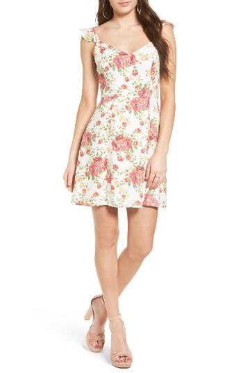 Women's Wayf Iris Tie Back Minidress - Ivory