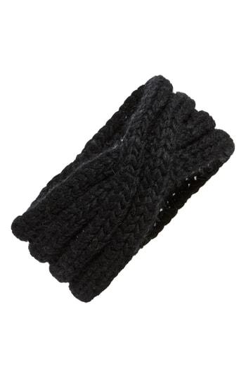 Ugg Chunky Cable Knit Head Wrap, Size - Black