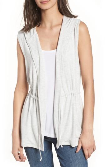 Women's Cupcakes And Cashmere Able Hooded Vest - Grey